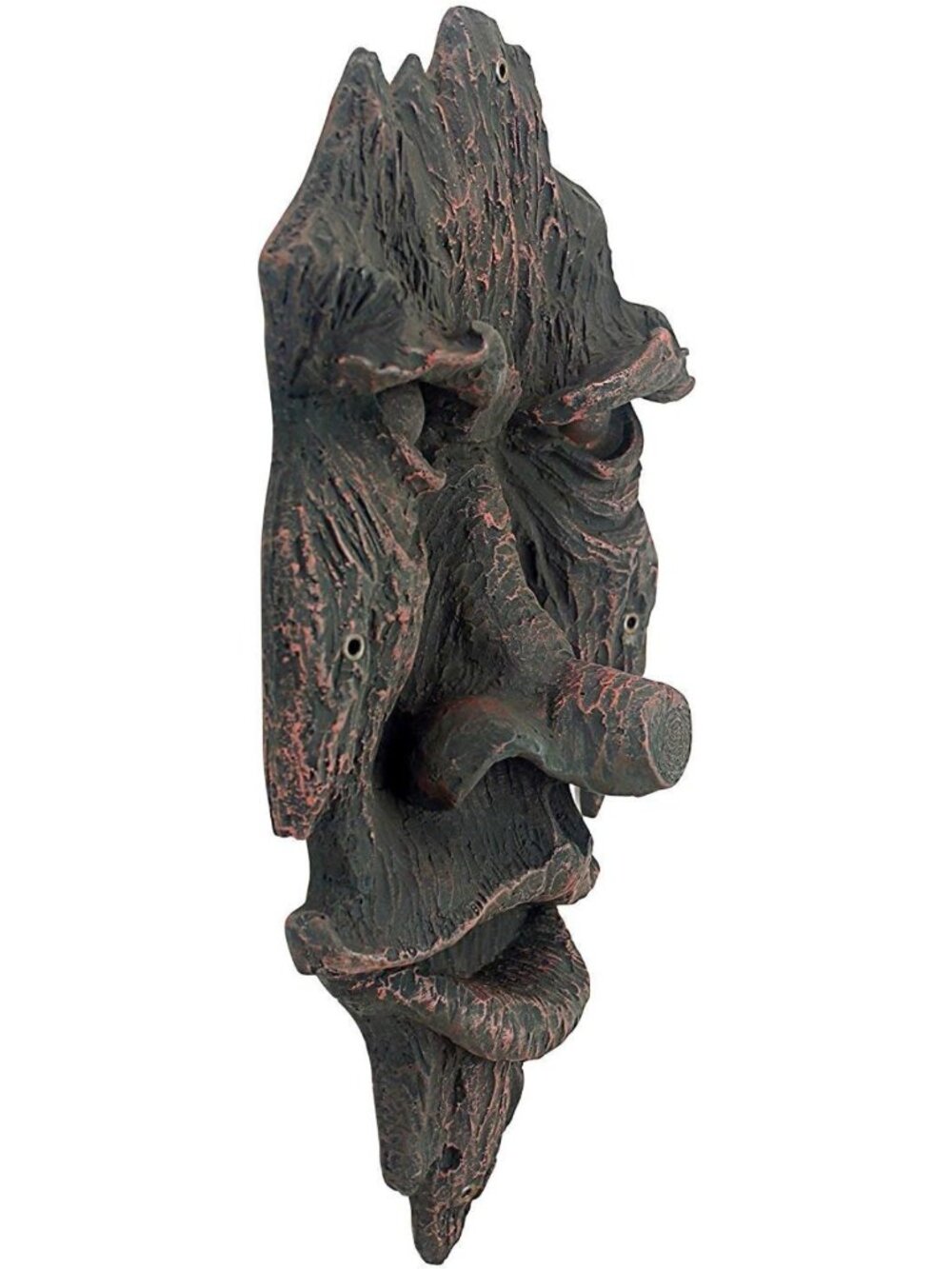 15” Greenman Tree Face Wall Sculpture - Indoor/Outdoor Fantasy Decor, Cast Stone - Picture 4 of 7